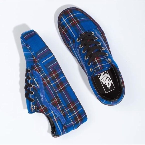 patent plaid old skool platform